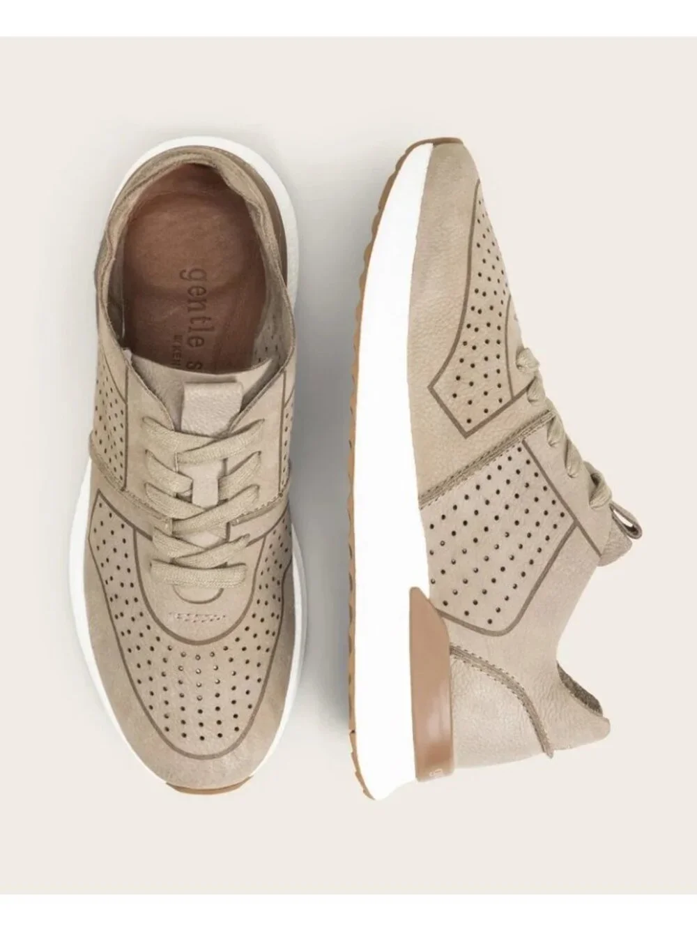Kenneth Cole Mens Gentle Souls Laurence Jogger Sneaker Mushroom Size 11 Defected